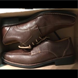 Brown leather oxfords